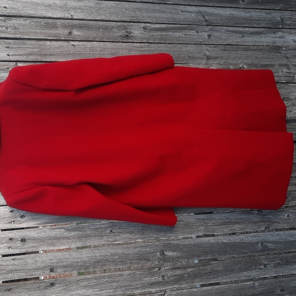 Vintage Red Wool Coat 14 Perry Ellis Portfolio - Picture 6 of 6